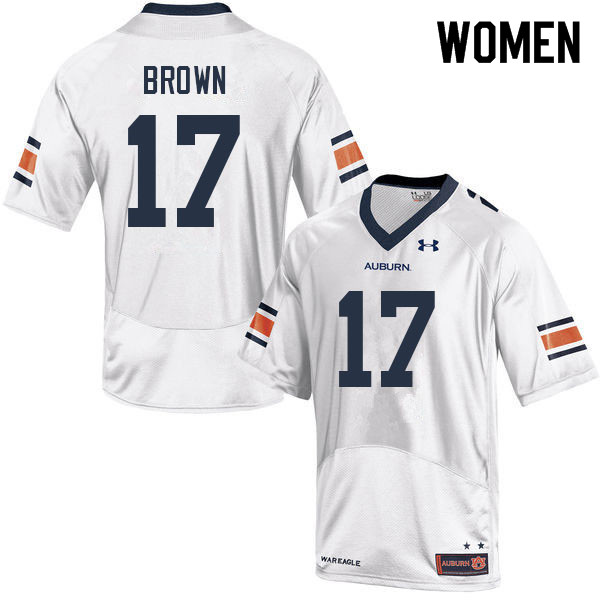 Women #17 Camden Brown Auburn Tigers College Football Jerseys Sale-White